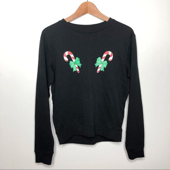 H&M Candy Cane Christmas Sweatshirt Size XS - Picture 2 of 6
